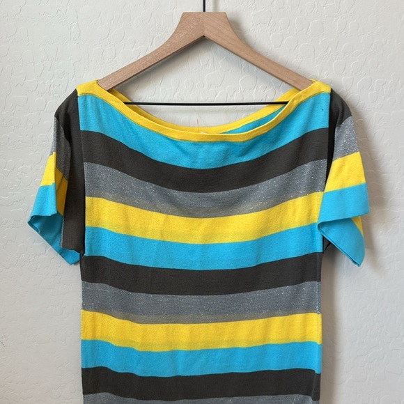 MISSONI Striped Sparkle Mini dress size M/L - Picture 2 of 6